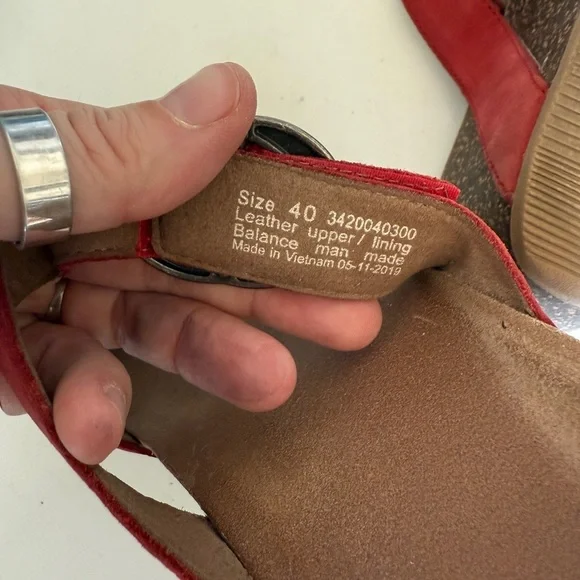 Dansko Elegant Red adjustable Buckle Sandals size 9-9.5 - Picture 12 of 12